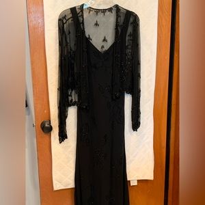 New Jones New York beaded midi, length gown, and jacket.